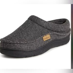 NIB Dearfoams Thompson Memory Foam Indoor Outdoor Clog House Slipper sz M Gray
